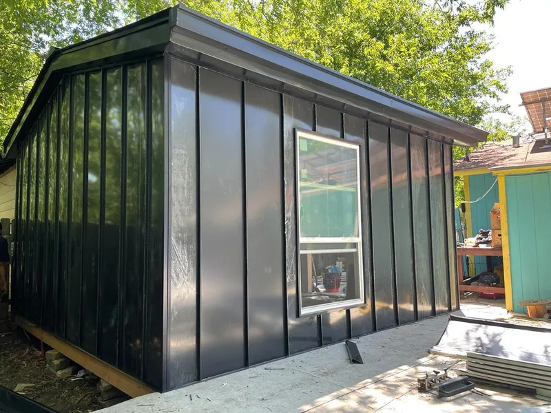 Black standing seam metal wall panels for Metal Roof Installation in Sunland Park